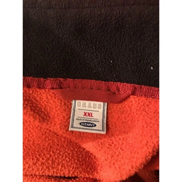 Old Navy Two-Tone Vintage Fleece Warm Style Quarter Zipper XXL Pullover Jacket - Picture 6 of 6